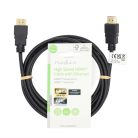 Nagy Sebességű HDMI ™ kábel Ethernet | HDMI™ Csatlakozó | HDMI™ Csatlakozó | 4K@60Hz | ARC | 18 Gbps | 2.00 m | Kerek | PVC | Fekete | Label