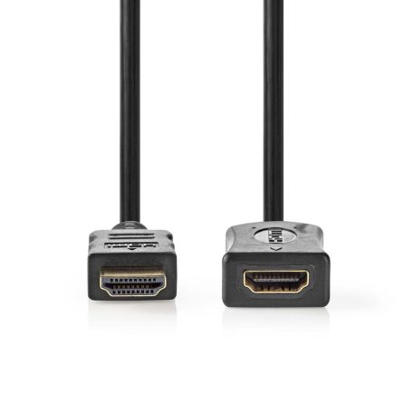 Nagy Sebességű HDMI ™ kábel Ethernet | HDMI™ Csatlakozó | HDMI™ Kimenet | 4K@30Hz | 10.2 Gbps | 2.00 m | Kerek | PVC | Fekete | Label