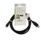 Nagy Sebességű HDMI ™ kábel Ethernet | HDMI™ Csatlakozó | HDMI™ Micro Csatlakozó | 4K@30Hz | 10.2 Gbps | 1.50 m | Kerek | PVC | Fekete | Label