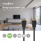 Ultra High Speed ​​HDMI ™ kábel | HDMI™ Csatlakozó | HDMI™ Csatlakozó | 8K@60Hz | 48 Gbps | 2.00 m | Kerek | 6.5 mm | Fekete | Label