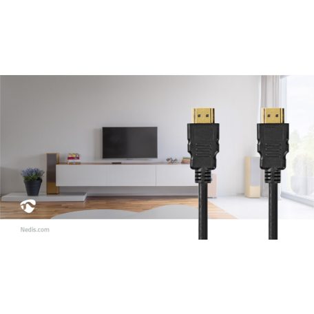 Ultra High Speed ​​HDMI ™ kábel | HDMI™ Csatlakozó | HDMI™ Csatlakozó | 8K@60Hz | 48 Gbps | 2.00 m | Kerek | 6.5 mm | Fekete | Label