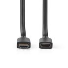 Ultra High Speed ​​HDMI ™ kábel | HDMI™ Csatlakozó | HDMI™ Kimenet | 8K@60Hz | 48 Gbps | 1.00 m | Kerek | 7.9 mm | Fekete | Label