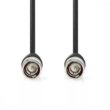 BNC Video kábel | BNC Dugasz | BNC Dugasz | Nikkelezett | 75 Ohm | 2.00 m | Kerek | PVC | Fekete | Boríték