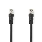 BNC Video kábel | BNC Dugasz | BNC Dugasz | Nikkelezett | 75 Ohm | 5.00 m | Kerek | PVC | Fekete | Boríték