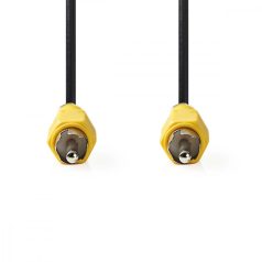   Kompozit Video kábel | RCA Dugasz | RCA Dugasz | Nikkelezett | 480p | 10.0 m | Kerek | PVC | Fekete | Boríték