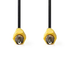   Kompozit Video kábel | RCA Dugasz | RCA Dugasz | Nikkelezett | 480p | 2.00 m | Kerek | PVC | Fekete | Boríték