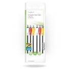 Kompozit Video kábel | 3x RCA Dugasz | 3x RCA Dugasz | Nikkelezett | 480p | 3.00 m | Kerek | PVC | Fekete | Boríték