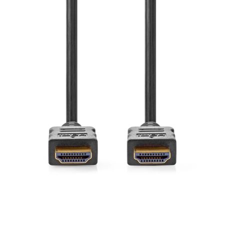 Nagy Sebességű HDMI ™ kábel Ethernet | HDMI™ Csatlakozó | HDMI™ Csatlakozó | 4K@30Hz | ARC | 10.2 Gbps | 2.00 m | Kerek | PVC | Fekete | Boríték