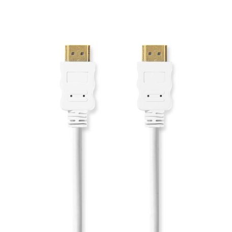 Nagy Sebességű HDMI ™ kábel Ethernet | HDMI™ Csatlakozó | HDMI™ Csatlakozó | 4K@30Hz | ARC | 10.2 Gbps | 2.00 m | Kerek | PVC | Fehér | Műanyag Zacskó