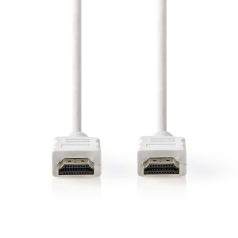   Nagy Sebességű HDMI ™ kábel Ethernet | HDMI™ Csatlakozó | HDMI™ Csatlakozó | 4K@30Hz | ARC | 10.2 Gbps | 2.00 m | Kerek | PVC | Fehér | Műanyag Zacskó