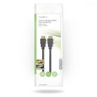 Premium Nagysebességű HDMI ™ kábel Ethernet | HDMI™ Csatlakozó | HDMI™ Csatlakozó | 4K@60Hz | 18 Gbps | 1.50 m | Kerek | PVC | Fekete | Műanyag Zacskó