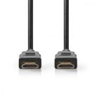 Premium Nagysebességű HDMI ™ kábel Ethernet | HDMI™ Csatlakozó | HDMI™ Csatlakozó | 4K@60Hz | 18 Gbps | 3.00 m | Kerek | PVC | Fekete | Műanyag Zacskó
