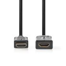 Nagy Sebességű HDMI ™ kábel Ethernet | HDMI™ Csatlakozó | HDMI™ Kimenet | 4K@30Hz | 10.2 Gbps | 3.00 m | Kerek | PVC | Fekete | Boríték