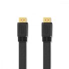 Nagy Sebességű HDMI ™ kábel Ethernet | HDMI™ Csatlakozó | HDMI™ Csatlakozó | 4K@30Hz | 10.2 Gbps | 2.00 m | Lapos | PVC | Fekete | Boríték