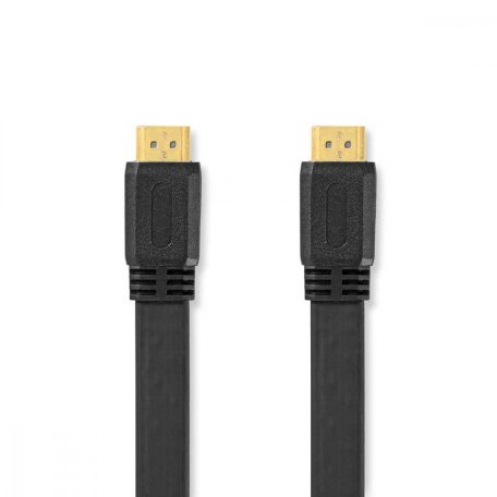 Nagy Sebességű HDMI ™ kábel Ethernet | HDMI™ Csatlakozó | HDMI™ Csatlakozó | 4K@30Hz | 10.2 Gbps | 2.00 m | Lapos | PVC | Fekete | Boríték