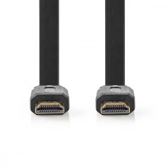   Nagy Sebességű HDMI ™ kábel Ethernet | HDMI™ Csatlakozó | HDMI™ Csatlakozó | 4K@30Hz | 10.2 Gbps | 2.00 m | Lapos | PVC | Fekete | Boríték
