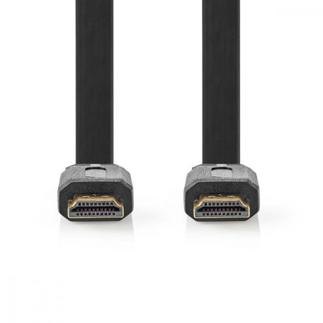 Nagy Sebességű HDMI ™ kábel Ethernet | HDMI™ Csatlakozó | HDMI™ Csatlakozó | 4K@30Hz | 10.2 Gbps | 2.00 m | Lapos | PVC | Fekete | Boríték