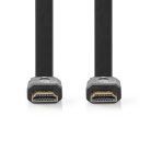 Nagy Sebességű HDMI ™ kábel Ethernet | HDMI™ Csatlakozó | HDMI™ Csatlakozó | 4K@30Hz | 10.2 Gbps | 3.00 m | Lapos | PVC | Fekete | Boríték