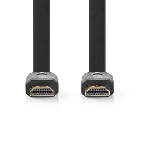 Nagy Sebességű HDMI ™ kábel Ethernet | HDMI™ Csatlakozó | HDMI™ Csatlakozó | 4K@30Hz | 10.2 Gbps | 3.00 m | Lapos | PVC | Fekete | Boríték