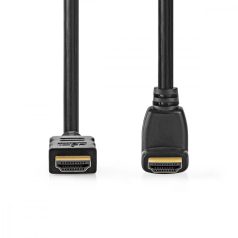   Nagy Sebességű HDMI ™ kábel Ethernet | HDMI™ Csatlakozó | HDMI™ Csatlakozó | 4K@30Hz | 10.2 Gbps | 1.50 m | Kerek | PVC | Fekete | Műanyag Zacskó