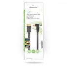 Nagy Sebességű HDMI ™ kábel Ethernet | HDMI™ Csatlakozó | HDMI™ Csatlakozó | 4K@30Hz | 10.2 Gbps | 1.50 m | Kerek | PVC | Fekete | Műanyag Zacskó