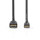 Nagy Sebességű HDMI ™ kábel Ethernet | HDMI™ Csatlakozó | HDMI™ Mini Csatlakozó | 4K@30Hz | 10.2 Gbps | 5.00 m | Kerek | PVC | Fekete | Boríték