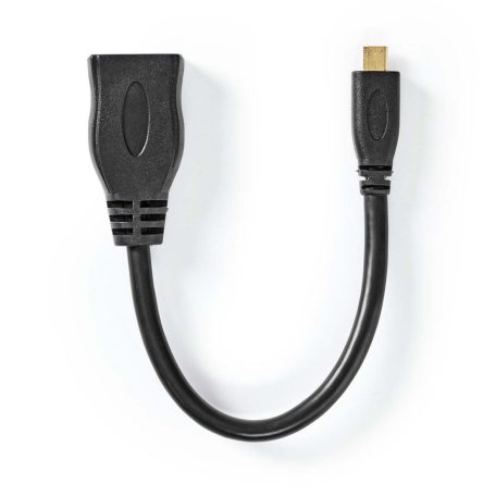 Nagy Sebességű HDMI ™ kábel Ethernet | HDMI™ Micro Csatlakozó | HDMI™ Kimenet | 4K@30Hz | 10.2 Gbps | 0.20 m | Kerek | PVC | Fekete | Boríték
