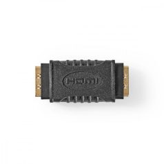   HDMI™ adapter | HDMI™ Aljzat | HDMI™ Aljzat | Aranyozott | Egyenes | ABS | Fekete | 1 db | Műanyag Zacskó