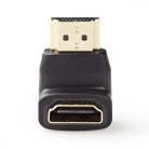 HDMI™ adapter | HDMI™ Csatlakozó | HDMI™ Aljzat | Aranyozott | Könyök 90 ° | ABS | Fekete | 1 db | Boríték