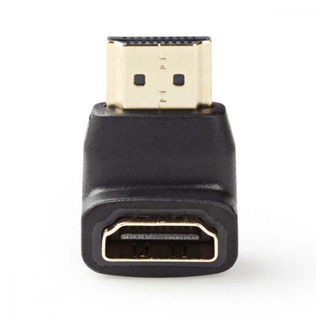 HDMI™ adapter | HDMI™ Csatlakozó | HDMI™ Aljzat | Aranyozott | Könyök 90 ° | ABS | Fekete | 1 db | Boríték