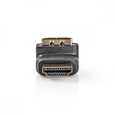 HDMI™ adapter | HDMI™ Csatlakozó | HDMI™ Aljzat | Aranyozott | Könyök 270 ° | ABS | Fekete | 1 db | Műanyag Zacskó