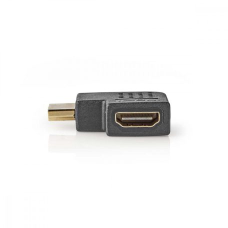 HDMI™ adapter | HDMI™ Csatlakozó | HDMI™ Aljzat | Aranyozott | Bal Könyök | ABS | Fekete | 1 db | Boríték