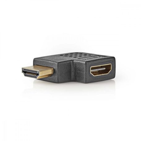 HDMI™ adapter | HDMI™ Csatlakozó | HDMI™ Aljzat | Aranyozott | Bal Könyök | ABS | Fekete | 1 db | Boríték
