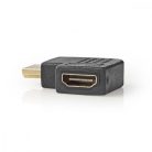 HDMI™ adapter | HDMI™ Csatlakozó | HDMI™ Aljzat | Aranyozott | Bal Könyök | ABS | Fekete | 1 db | Boríték