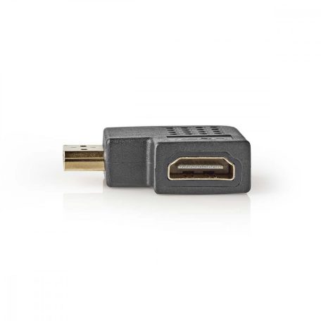HDMI™ adapter | HDMI™ Csatlakozó | HDMI™ Kimenet | Aranyozott | Jobb Könyök | ABS | Fekete | 1 db | Műanyag Zacskó