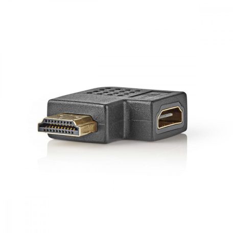 HDMI™ adapter | HDMI™ Csatlakozó | HDMI™ Kimenet | Aranyozott | Jobb Könyök | ABS | Fekete | 1 db | Műanyag Zacskó