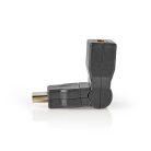HDMI™ adapter | HDMI™ Csatlakozó | HDMI™ Kimenet | Aranyozott | Forgó | ABS | Fekete | 1 db | Boríték