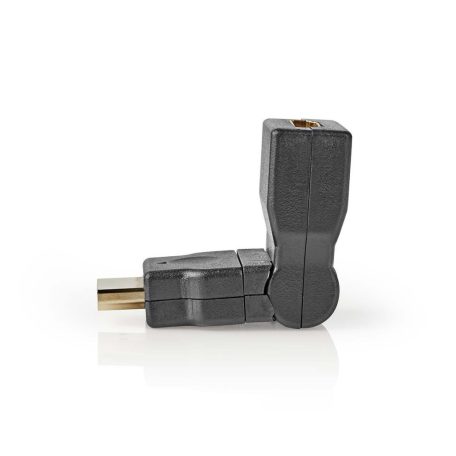 HDMI™ adapter | HDMI™ Csatlakozó | HDMI™ Kimenet | Aranyozott | Forgó | ABS | Fekete | 1 db | Boríték