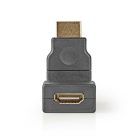 HDMI™ adapter | HDMI™ Csatlakozó | HDMI™ Kimenet | Aranyozott | Forgó | ABS | Fekete | 1 db | Boríték