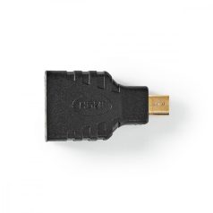   HDMI™ adapter | HDMI™ Micro Csatlakozó | HDMI™ Kimenet | Aranyozott | Egyenes | ABS | Fekete | 1 db | Műanyag Zacskó