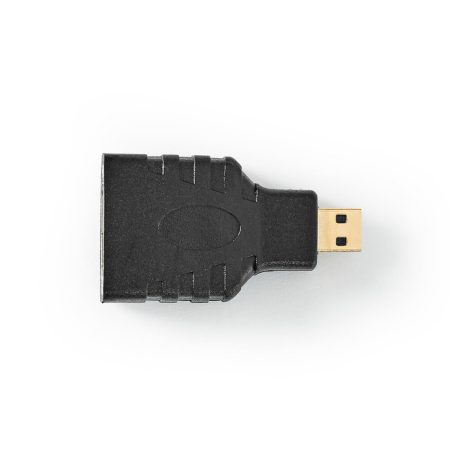 HDMI™ adapter | HDMI™ Micro Csatlakozó | HDMI™ Kimenet | Aranyozott | Egyenes | ABS | Fekete | 1 db | Műanyag Zacskó