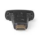 HDMI™ adapter | HDMI™ Csatlakozó | DVI-D 24+1-Pin Aljzat | Aranyozott | Egyenes | ABS | Fekete | 1 db | Műanyag Zacskó