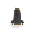 HDMI™ adapter | HDMI™ Csatlakozó | DVI-D 24+1-Pin Aljzat | Aranyozott | Egyenes | ABS | Fekete | 1 db | Műanyag Zacskó