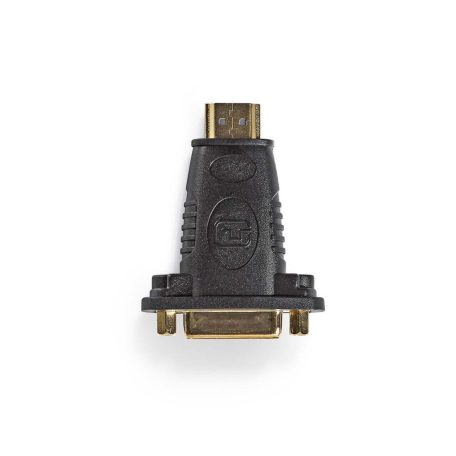 HDMI™ adapter | HDMI™ Csatlakozó | DVI-D 24+1-Pin Aljzat | Aranyozott | Egyenes | ABS | Fekete | 1 db | Műanyag Zacskó