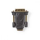 HDMI™ adapter | DVI-D 24+1-Érintkezős Dugasz | HDMI™ Aljzat | Aranyozott | Egyenes | ABS | Fekete | 1 db | Műanyag Zacskó