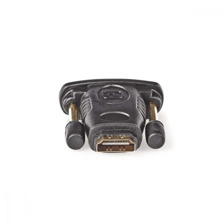 HDMI™ adapter | DVI-D 24+1-Érintkezős Dugasz | HDMI™ Aljzat | Aranyozott | Egyenes | ABS | Fekete | 1 db | Műanyag Zacskó