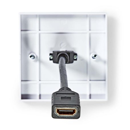 HDMI™ Fali Doboz | 1x HDMI™ Female | 4K@60Hz | HDMI™ Kimenet | Fekete | 18 Gbps | Aranyozott | Boríték