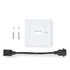 HDMI™ Fali Doboz | 1x HDMI™ Female | 4K@60Hz | HDMI™ Kimenet | Fekete | 18 Gbps | Aranyozott | Boríték