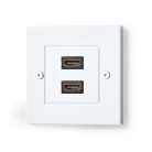 HDMI™ Fali Doboz | 2x HDMI™ Female | 4K@60Hz | HDMI™ Kimenet | Fekete | 18 Gbps | Aranyozott | Boríték