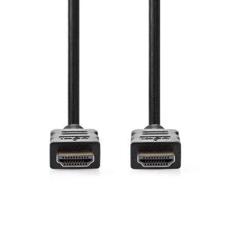 Nagy Sebességű HDMI ™ kábel Ethernet | HDMI™ Csatlakozó | HDMI™ Csatlakozó | 4K@30Hz | ARC | 10.2 Gbps | 3.00 m | Kerek | PVC | Fekete | Papírfüles